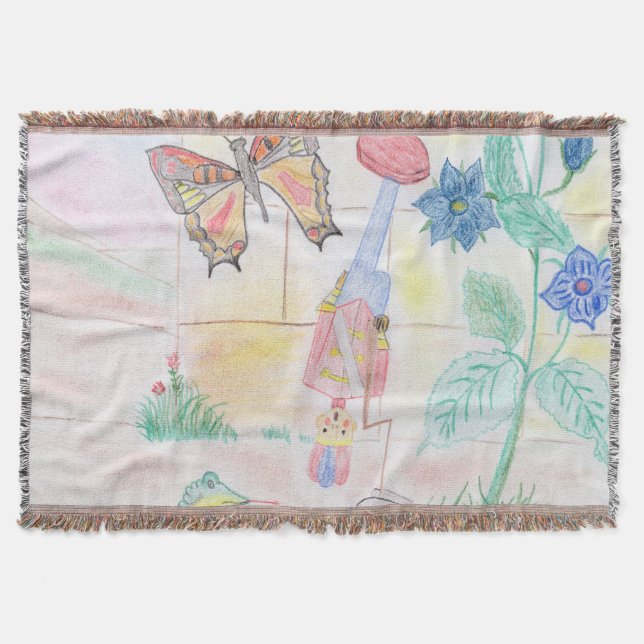 Custom Kids Artwork, Nutcracker Spielzeug, Schmett Decke (Vorderseite)
