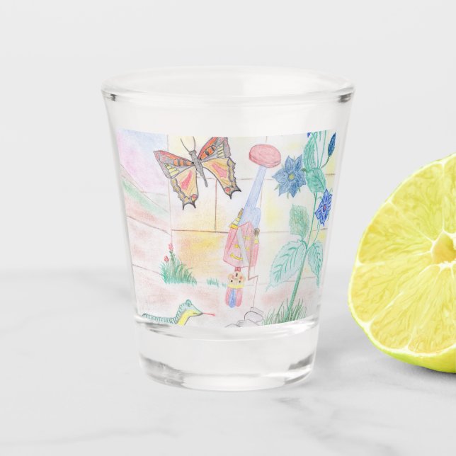 Custom Kids Artwork, Nutcracker Spielzeug, Schmett Schnapsglas (Vorderseite)