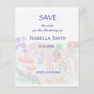 Custom Kids Artwork, zwei niedliche Maus, Blume... Flyer