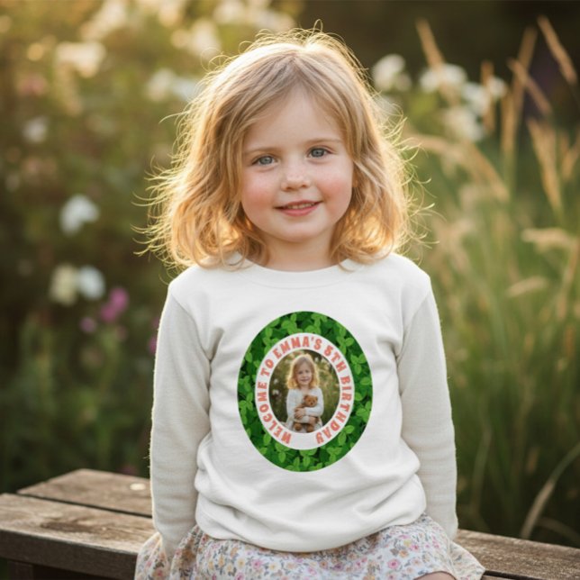 Custom Kids Birthday T-Shirt with Photo (Von Creator hochgeladen)