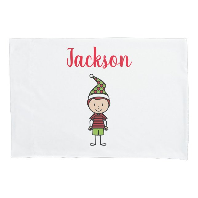 Custom Kids Christmas Boy Kissenbezug (Vorderseite)