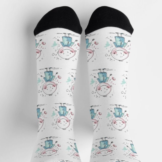 custom kids drawing socken (Oben)