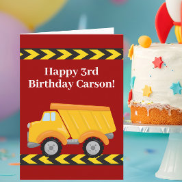Custom Kids Dump Truck Red Boys Geburtstag Karte