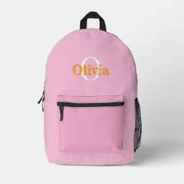 custom kids or teen name pink bedruckter rucksack