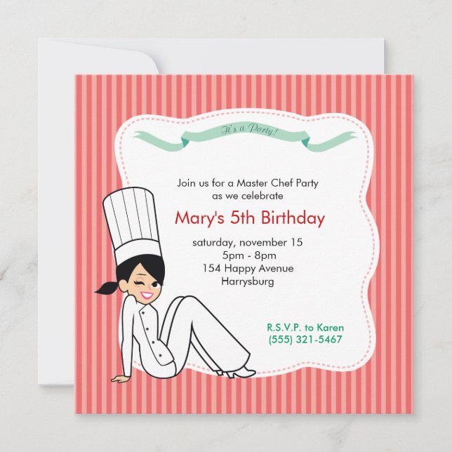 Custom Kids Party Einladung mit einzigartigem Artw (Vorderseite)