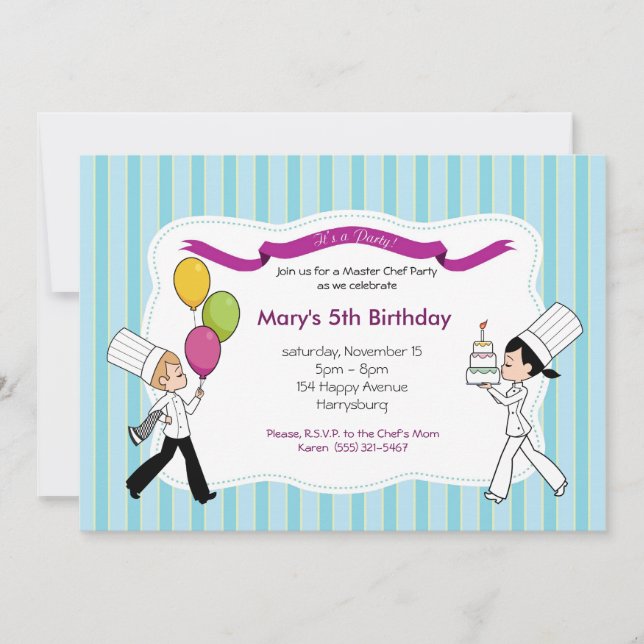 Custom Kids Party Einladung mit einzigartigem Artw (Vorderseite)