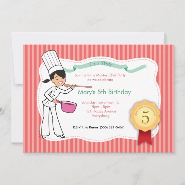 Custom Kids Party Einladung mit einzigartigem Artw (Vorderseite)