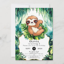 Custom Kids Sloth Birthday