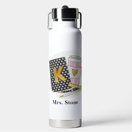 Custom Kindergarten Teacher Black Notebook-Kaffee Trinkflasche