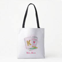 Custom Kindergarten Teacher Pink Book Coffee