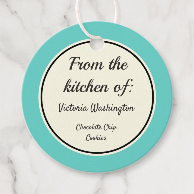 Custom Kitchen Food Holiday Geschenketiketten Geschenkanhänger (Vorderseite)