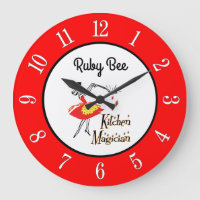 Custom Kitchen Magician 1950s Retro Numbers Clock