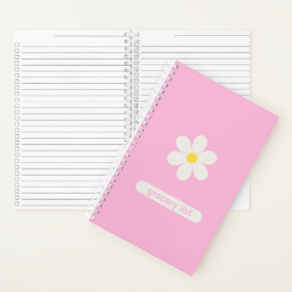 Custom Kitchen Organization Daisy Floral Notebook Notizbuch