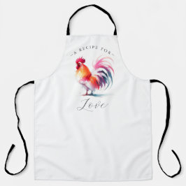 Custom Kitchenette Schürze Weiß mit Rooster