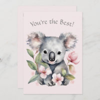 Custom Koala Bear Greycard