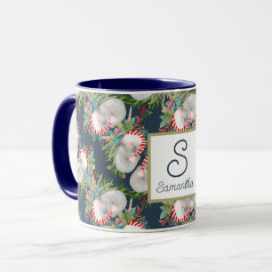 Custom Koala Christmas Blue Tasse
