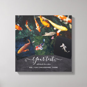 Custom KOI FISH Foto Collage Geschenk für Männer Leinwanddruck