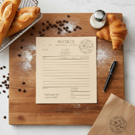Custom Kraft Bakery Invoice Notizblock