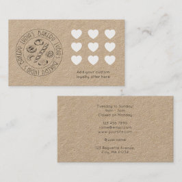 Custom Kraft Bakery Loyalty Card Treuekarte