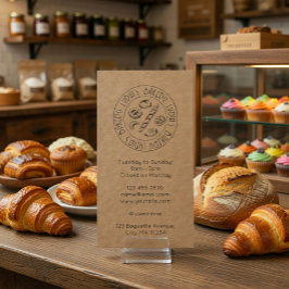 Custom Kraft Business Card with Hand-Drawn Logo Visitenkarte