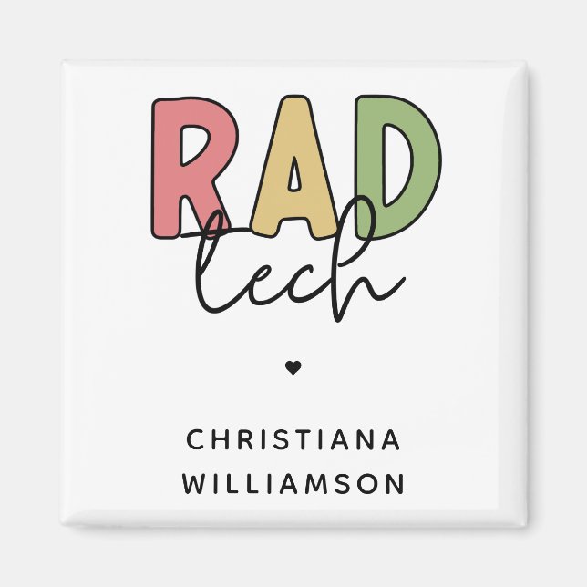 Custom Krass Tech Radiologiologist Radiology Magnet (Vorne)