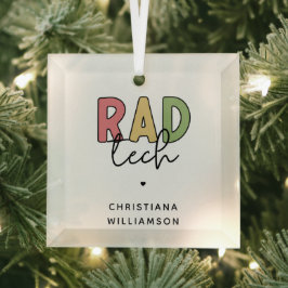 Custom Krass Tech Radiologiologist Radiology Ornament Aus Glas