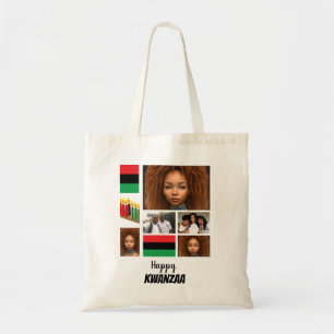 Custom Kwanzaa 8 Foto Collage Tragetasche