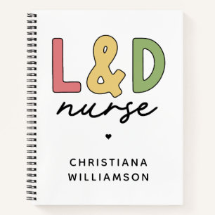 Custom L and D Nurse Arbeitskräfte und Versorgun Notizbuch