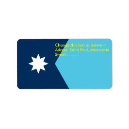 Custom Label with Flag of Minnesota, USA Adressaufkleber