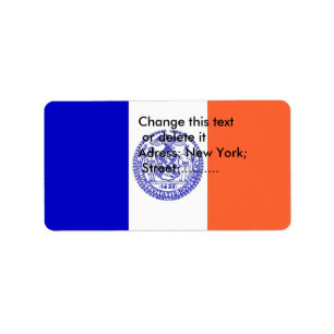 Custom Label with Flag of New York, U.S.A. Adressaufkleber