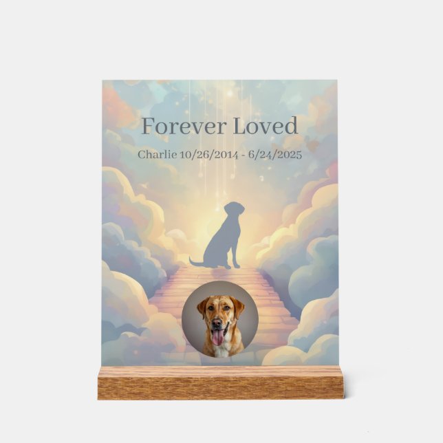 Custom Labrador Retriever Memorial Acrylic Sign Acrylschild (Vorderseite)
