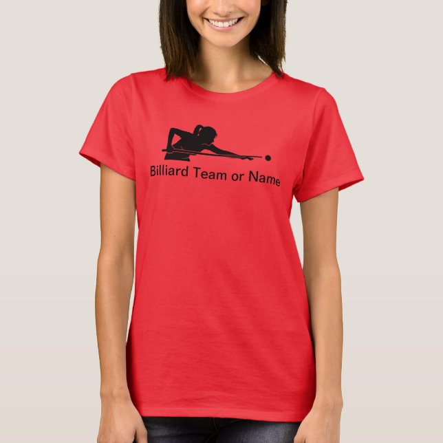 Custom Ladies Billiards Pool League Team Tshirts (Devant)