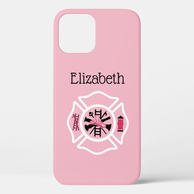 Custom Lady Firefighter Iphone Case (Rückseite)
