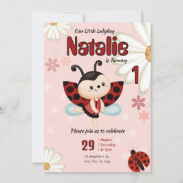 Custom Ladybug Birthday Einladung