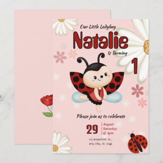 Custom Ladybug Birthday Einladung