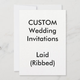 Custom LAID (RIBBED) Wedding Invitations 5"x7" Einladung