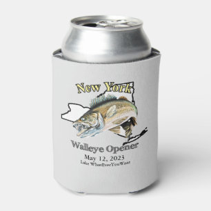 Custom Lake and Date New York Walleye Opener Dosenkühler