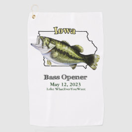 Custom Lake/Date Iowa Bass Opener Handtuch