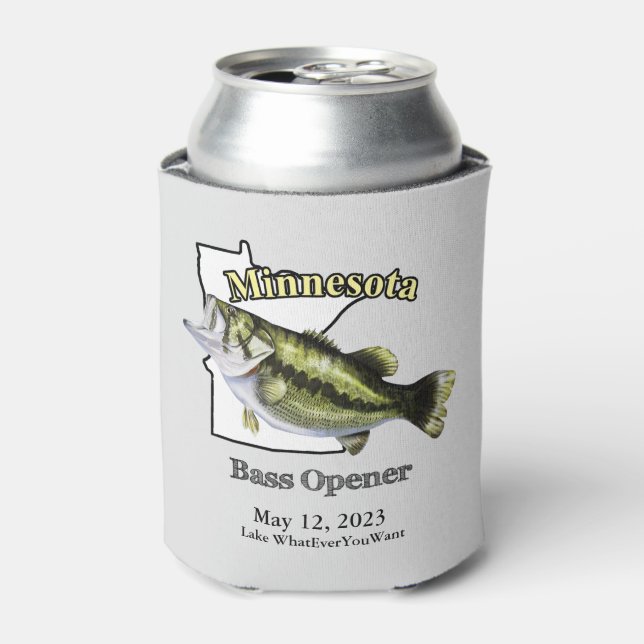 Custom Lake/Date Minnesota Bass Openlight Dosenkühler (Kanne Vorderseite)