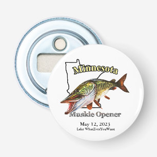Custom Lake/Date Minnesota Muskie Opener Flaschenöffner