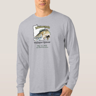 Custom Lake/Date Minnesota Walleye Opener T - Shir T-Shirt