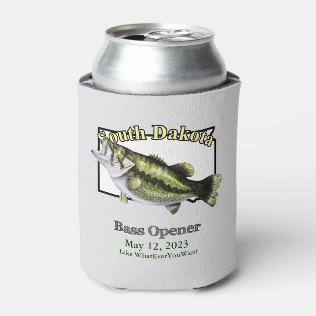 Custom Lake/Date South Dakota Bass Openlight Dosenkühler (Kanne Vorderseite)
