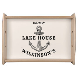 Custom Lake House - Personalisiertes Ankerdesign Serviertablett