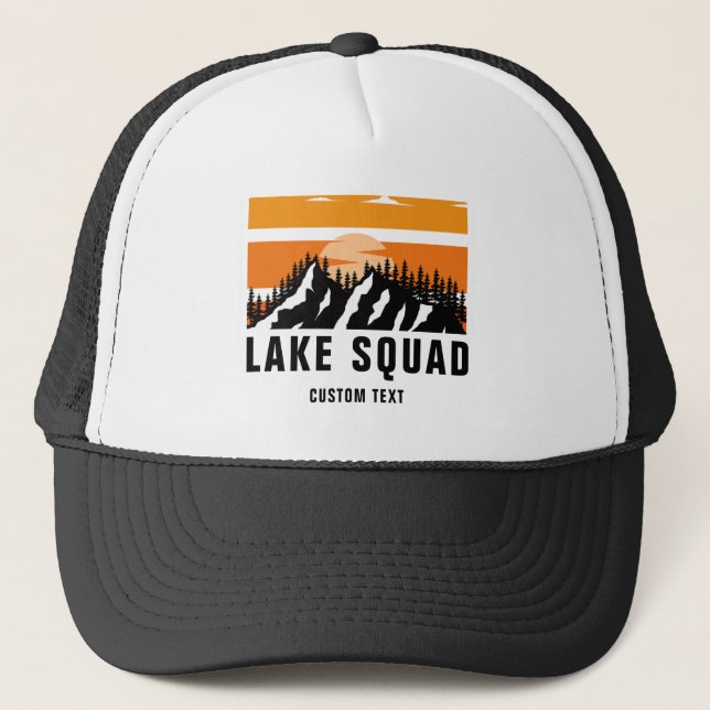 Custom Lake Squad Lake Life Boats Sommerurlaub Truckerkappe (Vorderseite)