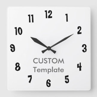 Custom Large 10,75" Square Wall Clock BIG LIMBO Quadratische Wanduhr