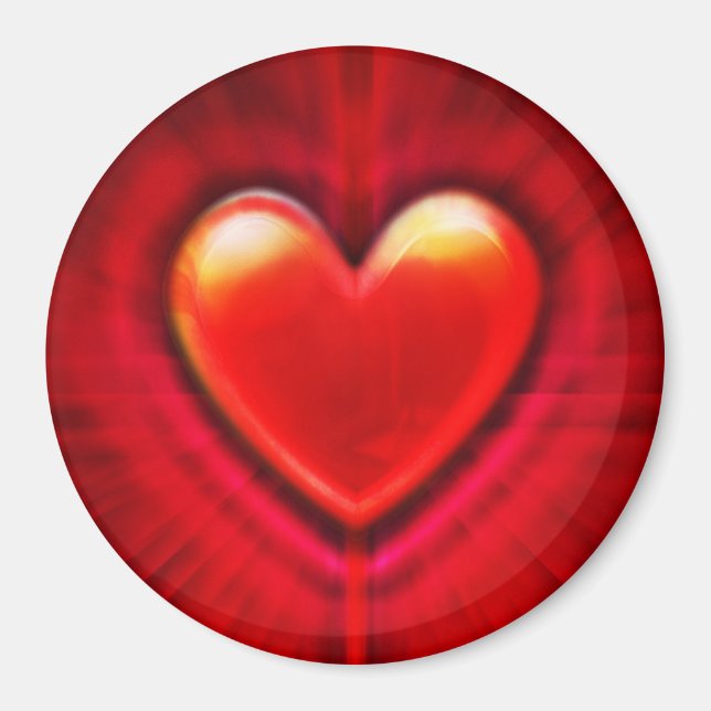 Custom Large Magnet Blut rotes Herz (Vorne)