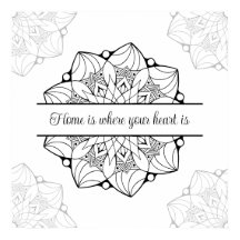 Custom Large Mandala Adult Coloring Poster