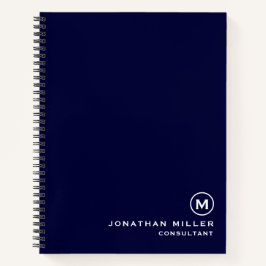 Custom Large Spiral Hardcover 8.5" x 11" Marine Notizbuch