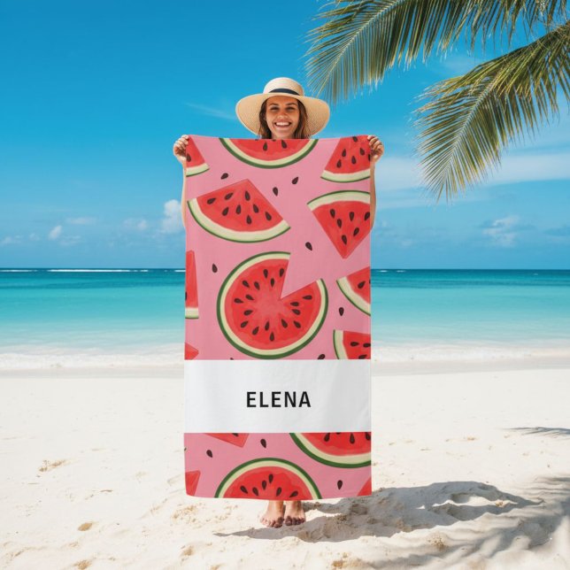 Custom Large Watermelon Graphic Beach Towel  Strandtuch (Von Creator hochgeladen)