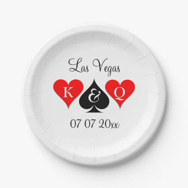 Custom Las Vegas Casino Thema Hochzeitsfeier Telle Pappteller (Vorderseite)